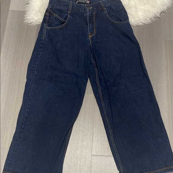 JNCO Men's Relaxed Dark Blue Jeans